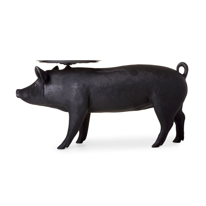 黑猪桌子 动物艺术雕塑时尚摆件工艺品 长160宽60高70cm