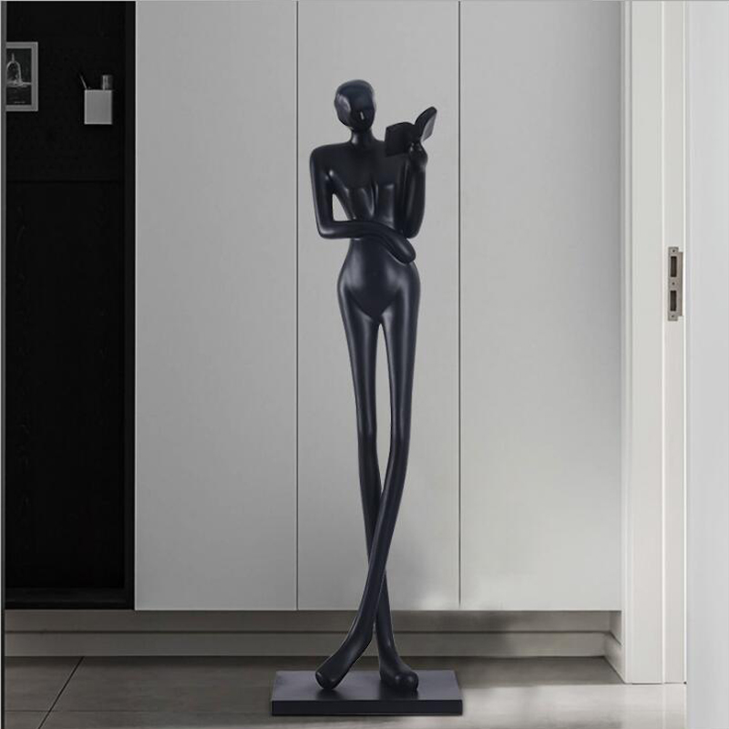 阅读美女 艺术人像雕塑时尚摆件工艺品 宽50高度190cm