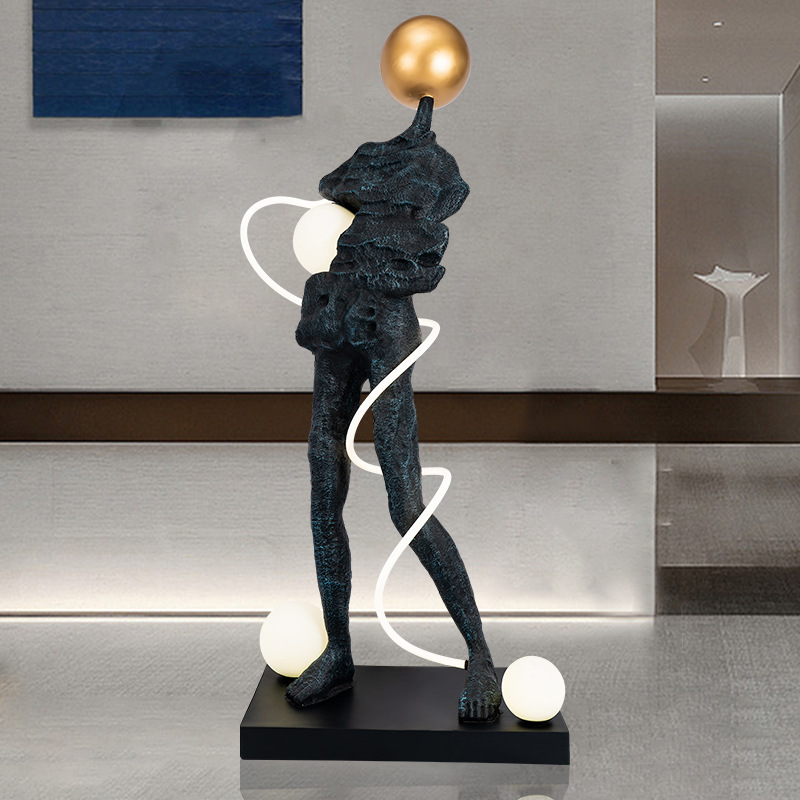 抽象人物艺术落地灯 人像雕塑摆件工艺品 两款有售